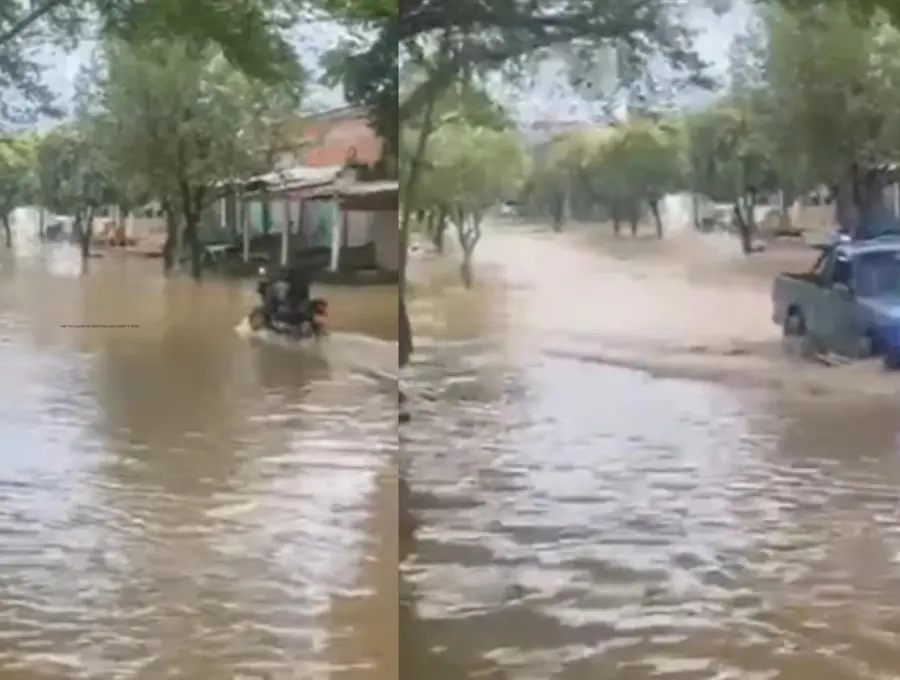 La Alcaldía de Necoclí ordenó la evacuación preventiva de viviendas aledañas al río Mulatos. FOTO: redes sociales de El Reportero