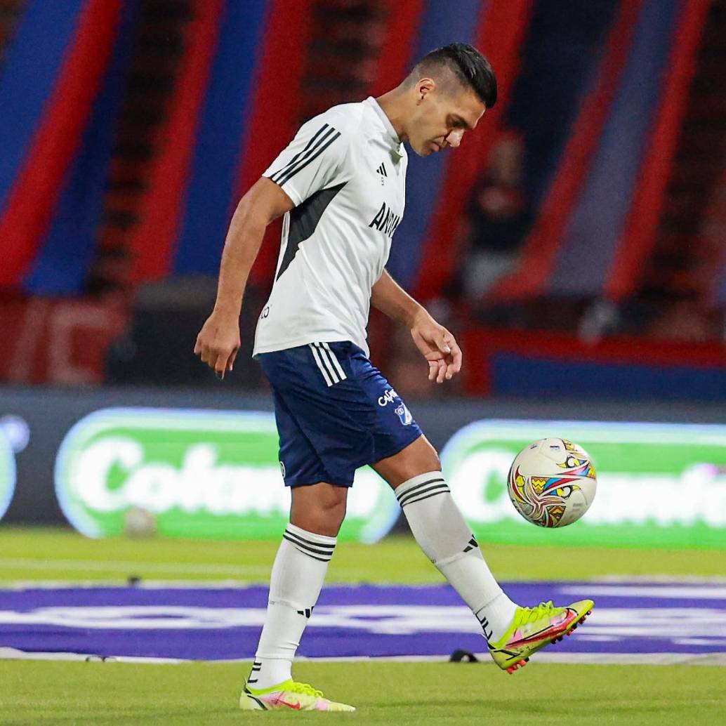 El delantero samario, Radamel Falcao García, jugó 29 partidos con Millonarios en el año que tuvo de contrato con el cuadro azul. FOTO: MANUEL SALDARRIAGA