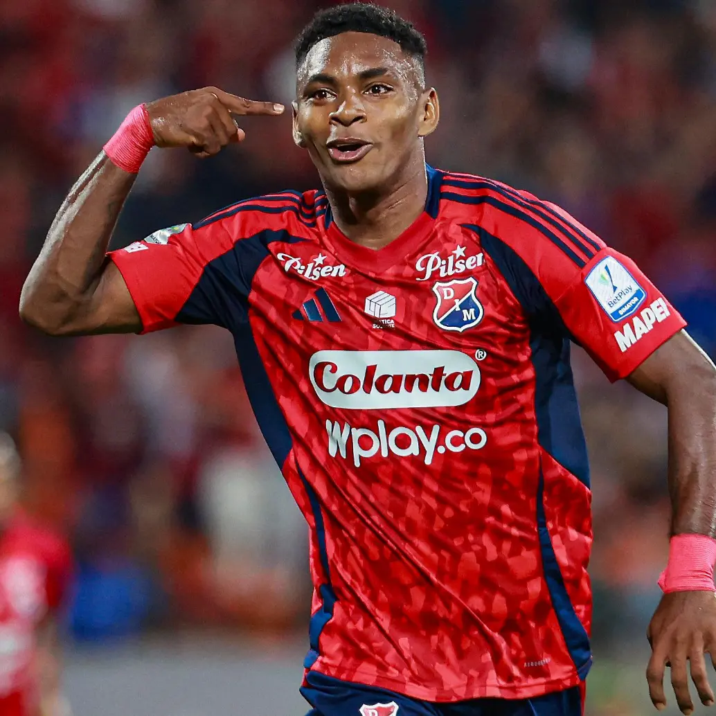 El delantero bolivarense Brayan León Muñiz, quien jugó en Junior el primer semestre de 2023, es uno de los goleadores del DIM en el Clausura con 7 tantos. Foto: Manuel Saldarriaga