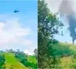 El helicóptero fue derribado en la vereda Los Toros, en límites entre Anorí y Amalfi, donde en junio había familias confinadas por cuenta de confrontaciones entre grupos armados ilegales. FOTOS Cortesía