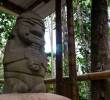 Una de las estatuas de piedra del Parque Arqueológico de San Agustín, en el departamento del Huila. Las piezas extraídas de este territorio a principios del siglo XX permanecen en el centro de un debate diplomático entre Colombia y Alemania FOTO: Colprensa.