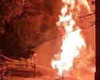 Las llamas alcanzaron más de tres metros. FOTO: CORTESÍA DENUNCIAS ANTIOQUIA