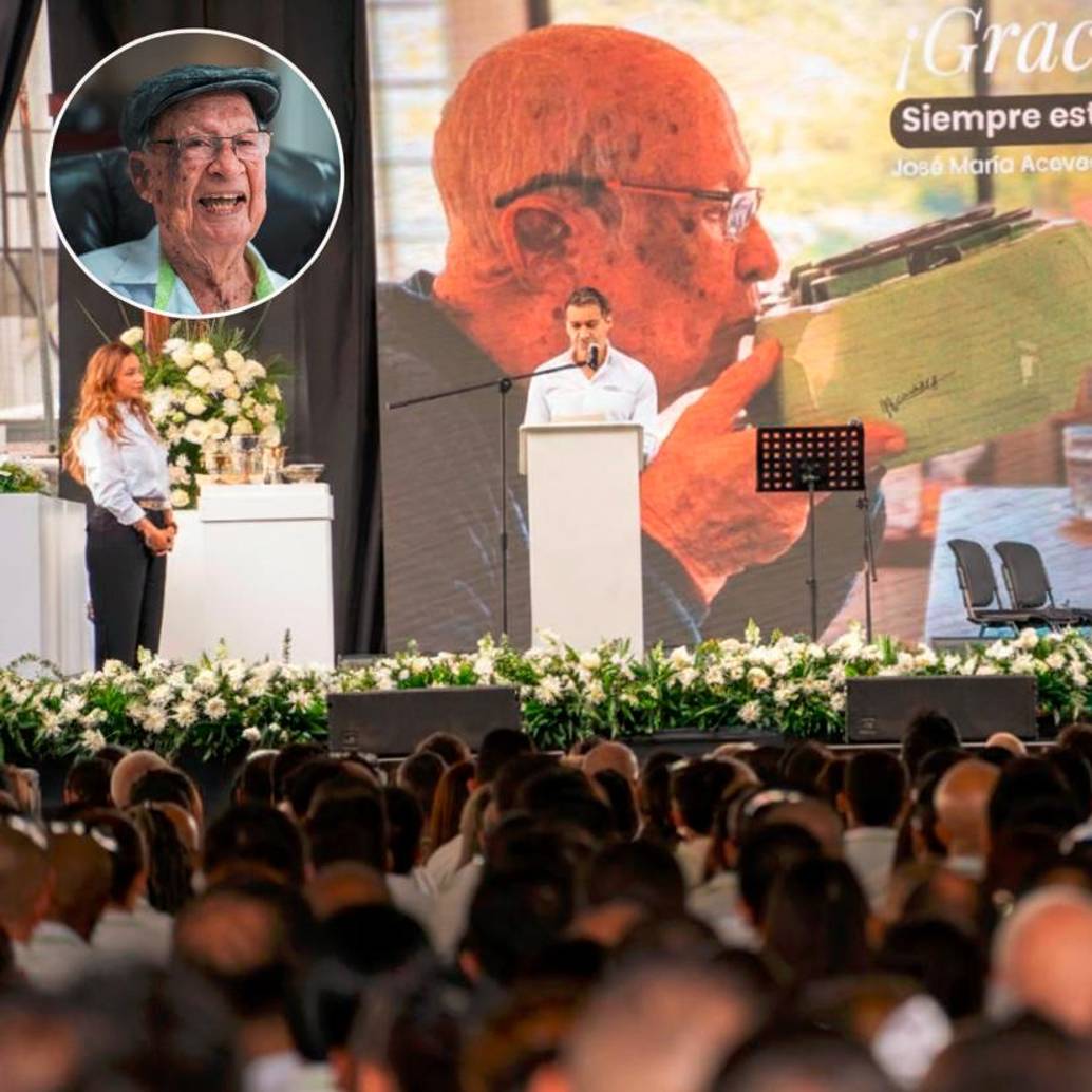 Haceb se despidió de su fundador José María Acevedo, quien falleció a sus 106 años. FOTO CORTESÍA Y EL COLOMBIANO. 