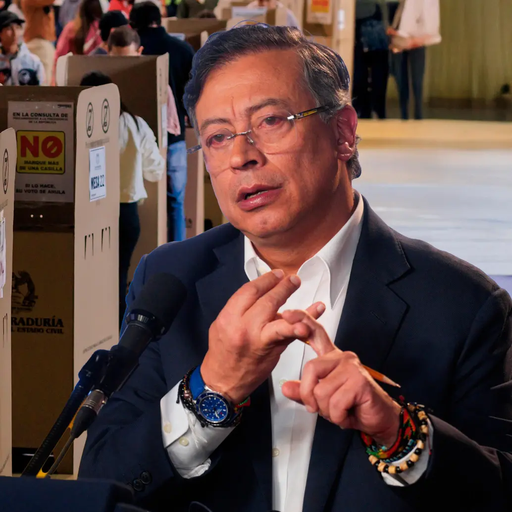 El Tribunal impuso medidas cautelares contra el presidente Gustavo Petro, ordenándole rectificar públicamente sus afirmaciones sobre presuntos fraudes en procesos electorales. <b><span class="mln_uppercase_mln"> </span></b>FOTO<b><span class="mln_uppercase_mln"> Camilo Suárez y Presidencia</span></b>