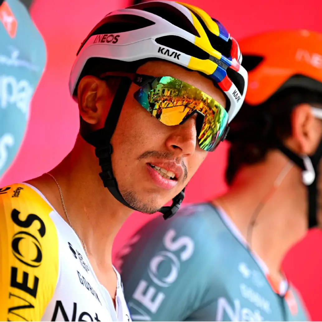 Egan Bernal, de 29 años, suma dos top-10 generales en el Giro. Ya ganó la carrera en 2021 y en 2026 busca lograr un nuevo podio. Foto: X-Netcompany INEOS