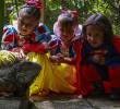 Imagen de referencia de niños disfrazados en un parque de Medellín. Foto: Manuel Saldarriaga Quintero.