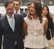 El expresidente Gustavo Petro y su hija mayor Andrea Petro. Foto: redes