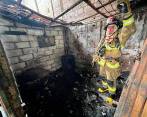 Así quedó la bodega luego de que se controló el incendio. Foto: Cortesía. 