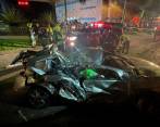El accidente ocurrió en la Avenida Pilsen, en Itagüí, durante la noche del pasado lunes 24 de abril. FOTO: CORTESÍA ITAGÜÍ HOY