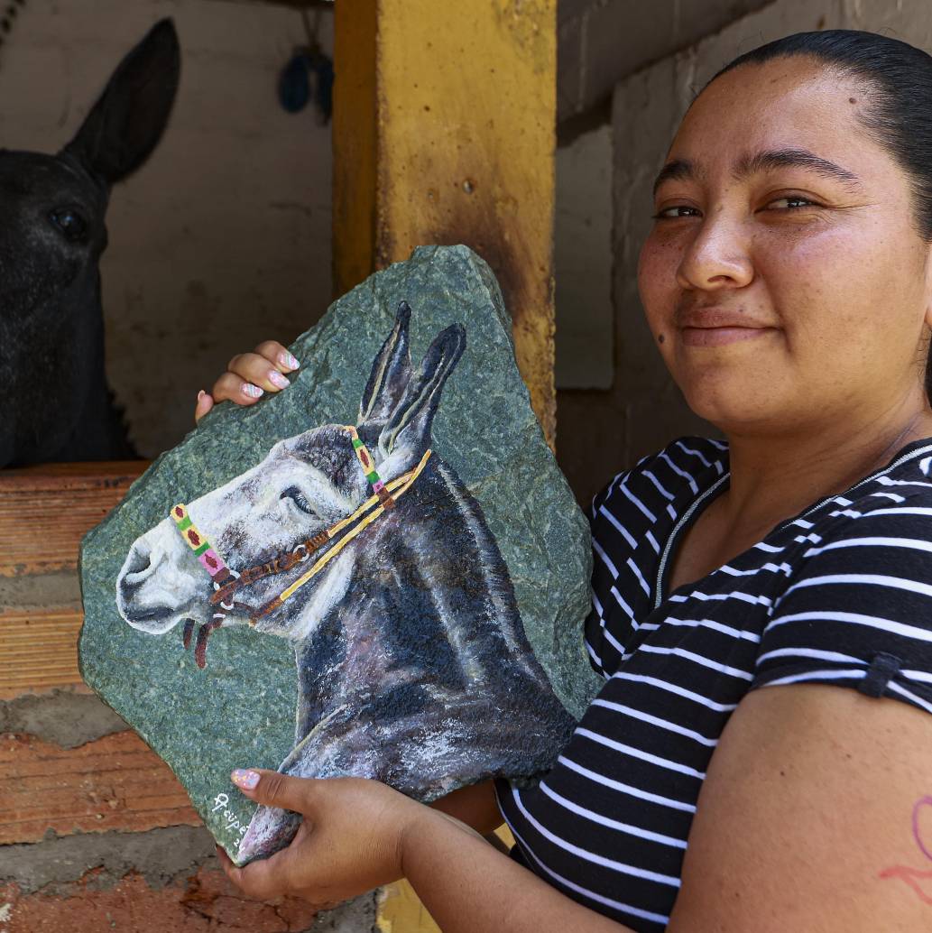 El burro Bartolo (en el retrato) es todo un ícono en Titiribí, municipio del Suroeste de Antioquia, reconocido como la capital de Mundial de la Mula de Silla. Foto: Manuel Saldarriaga Quintero.