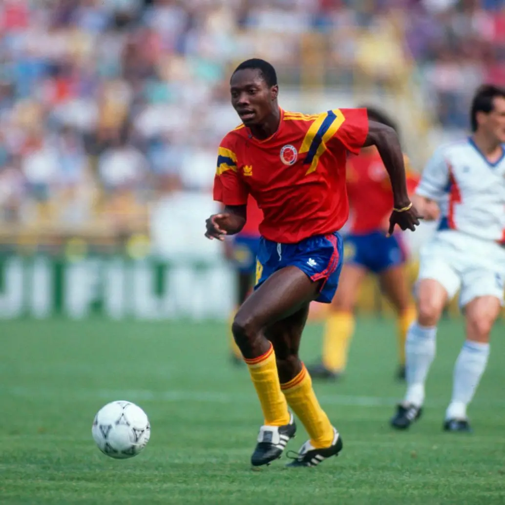 Freddy Rincón con la Selección Colombia en el Mundial de Italia 1990. Foto: GETTY.