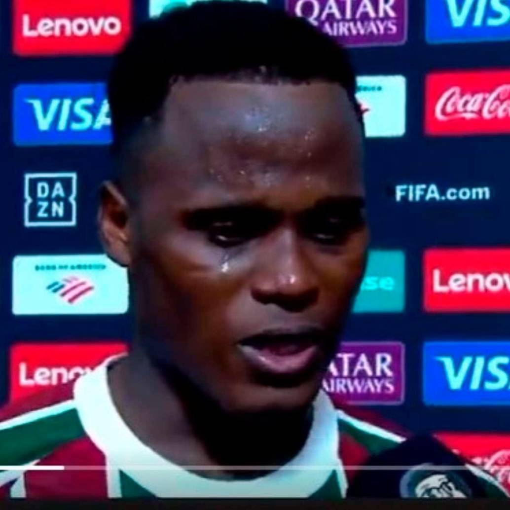 El colombiano Jhon Arias terminó en llanto, tras la eliminación de Fluminense del Mundial de Clubes. FOTO: Captura de video