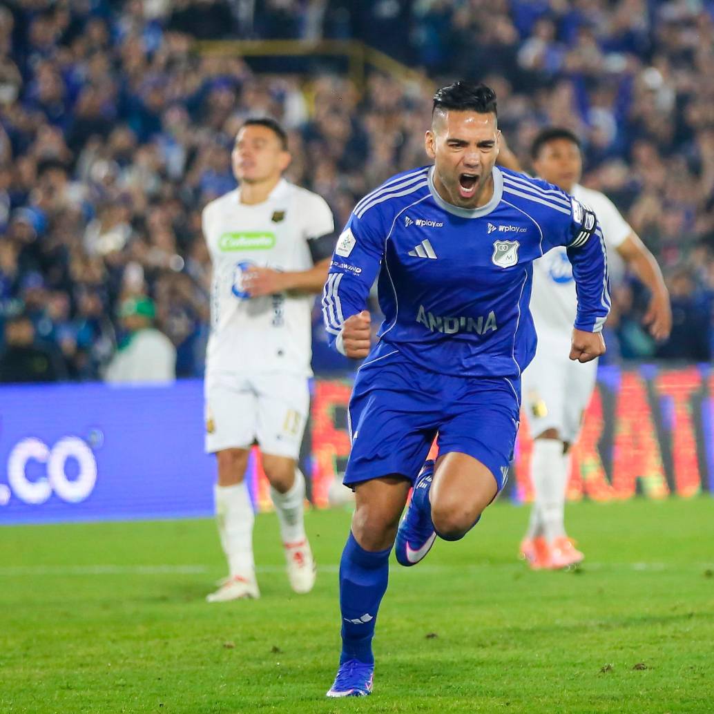 El delantero samario Falcao García cumplió 40 años el 10 de febrero de este año. Es uno de las figuras veteranas de la Liga colombiana. Foto: Colprensa