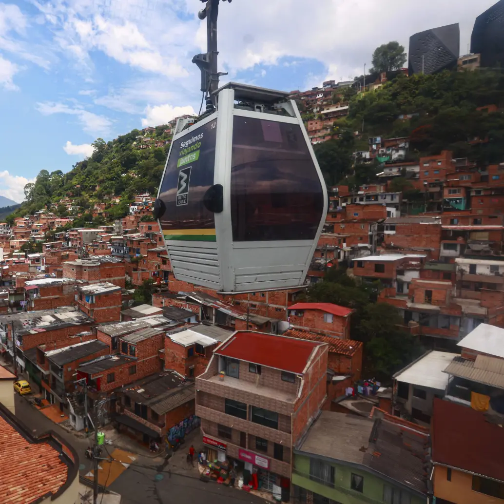 Imagen de referencia de la comuna El Popular de Medellín. Foto: Manuel Saldarriaga Quintero.