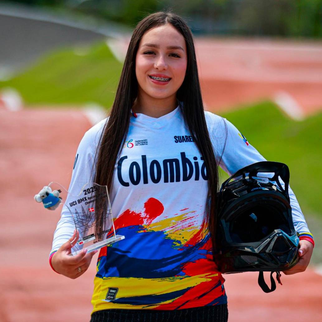 Valentina Jiménez, la antioqueña que es W1 en BMX racing. Foto: Manuel Saldarriaga