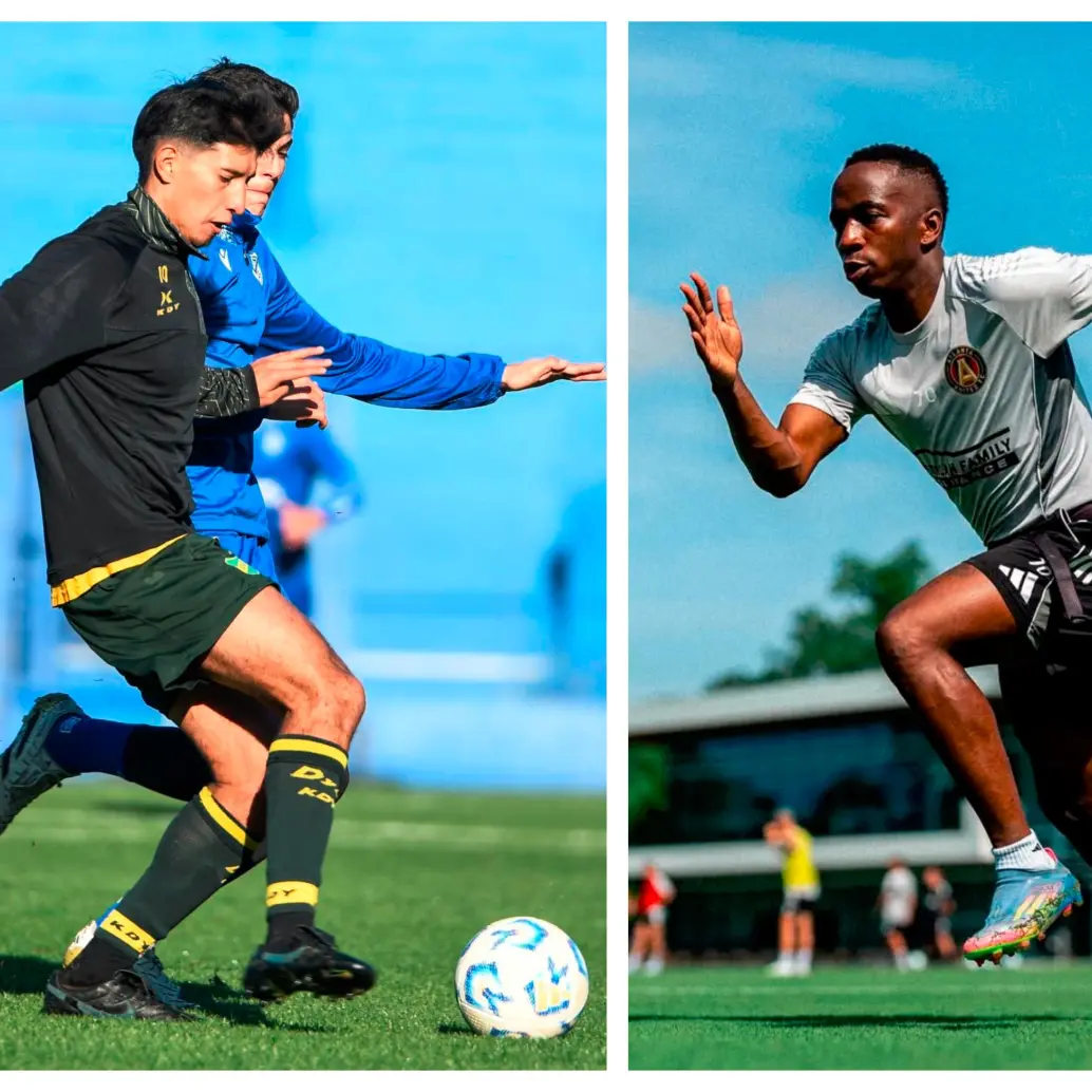 Aarón Molinas y Edwin Mosquera en la carpeta del club verdolaga para este semestre. FOTOS CORTESÍA