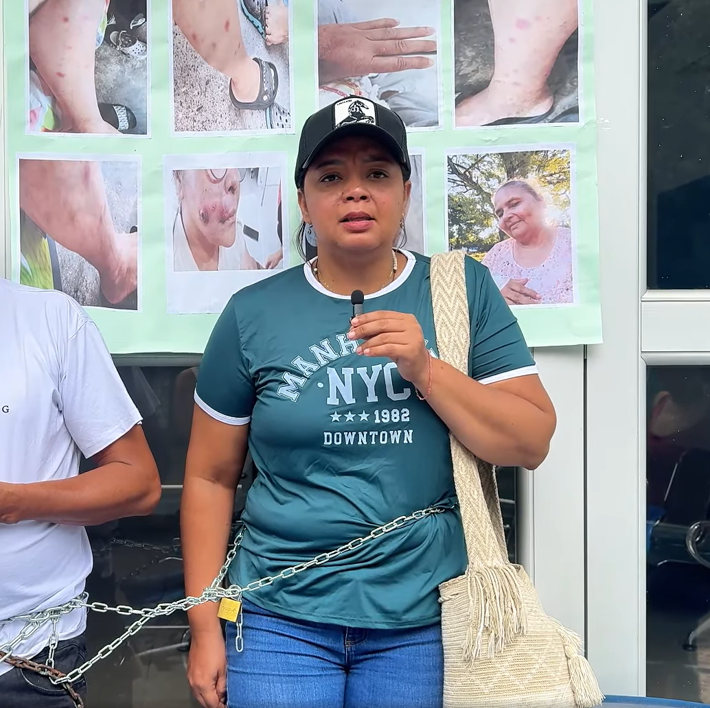 Usuarios denuncian demoras en las entregas de los medicamentos por parte de la Nueva EPS en Puerto Berrío, Antioquia. FOTO: CAPTURA DE VIDEO PUERTO BERRÍO STÉREO