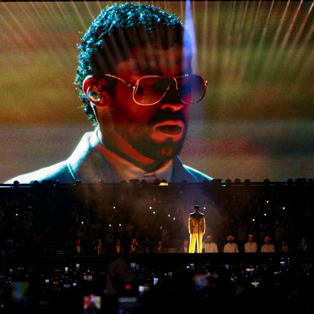 “Es una noche que no olvidaré jamás, los quiero y los amo con el corazón, el Conejo Malo es de ustedes por siempre, gracias”, dijo para despedirse Bad Bunny. Foto: Manuel Saldarriaga Quintero.