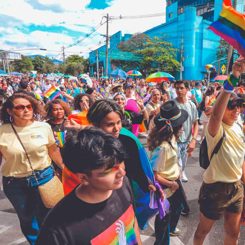 <p>Los asistentes del Pride 2025 caminaron más de cinco kilómetros hasta el Parque de las </p><p>Luces. FOTO Esneyder Gutiérrez</p>