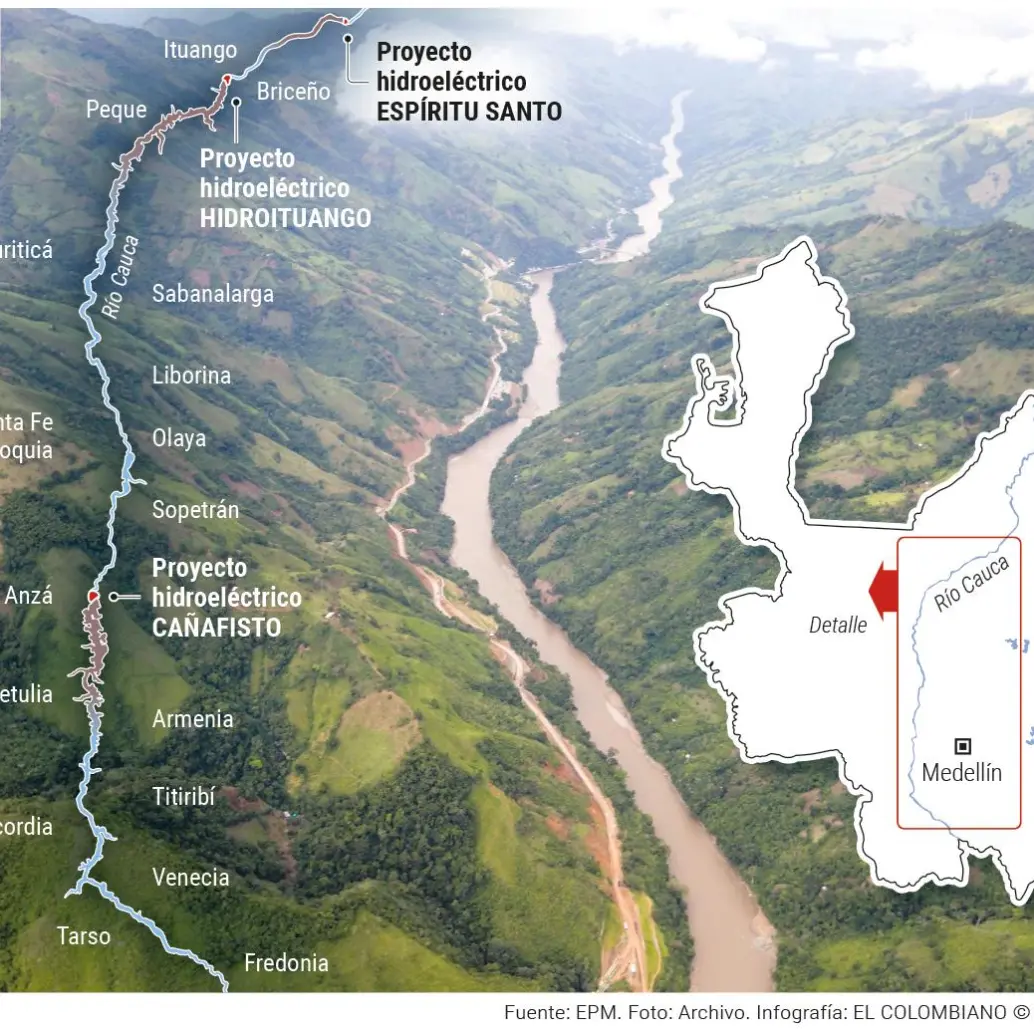 El proyecto Espíritu Santo es una de las más grandes centrales de generación que se proyectan en río Cauca después de Hidroituango. FOTO: Archivo