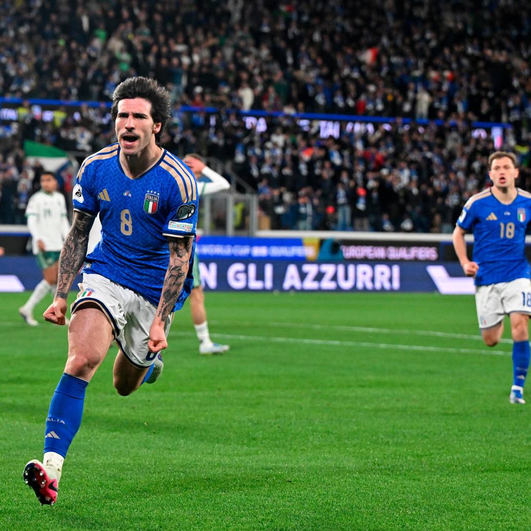 El futbolista italiano Sandro Tonali abrió el sueño para que la Nazionale regrese a una Copa del Mundo después de 12 años. <span class="mln_uppercase_mln">FOTO</span> <b><span class="mln_uppercase_mln">getty</span></b> 