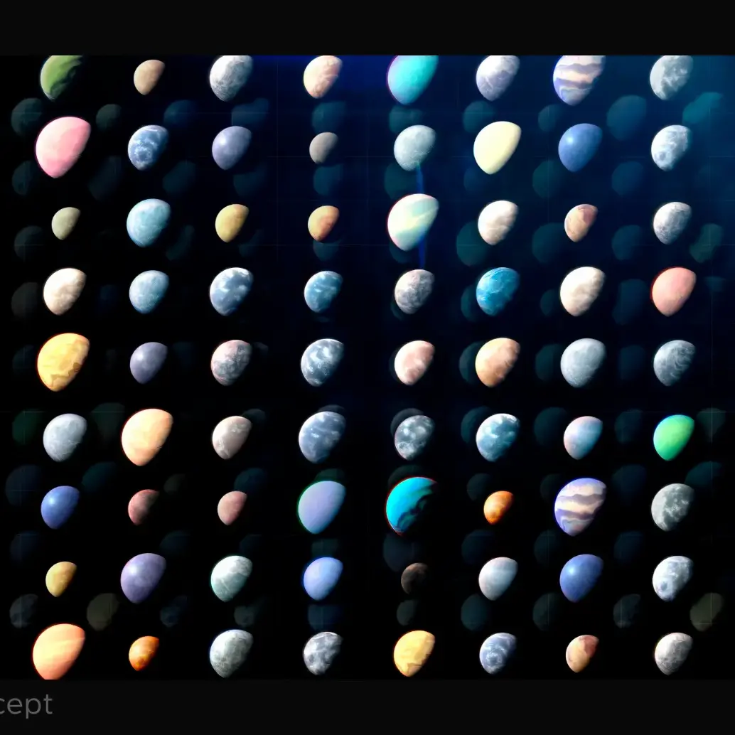 Los científicos han descubierto miles de exoplanetas (planetas fuera de nuestro sistema solar) en toda la galaxia. La mayoría solo se pueden estudiar indirectamente, pero los científicos saben que varían enormemente, como se muestra en esta representación artística, desde pequeños mundos rocosos y gigantes gaseosos hasta planetas ricos en agua y planetas tan calientes como estrellas. FOTO cortesía Centro de vuelo espacial Goddard de la Nasa