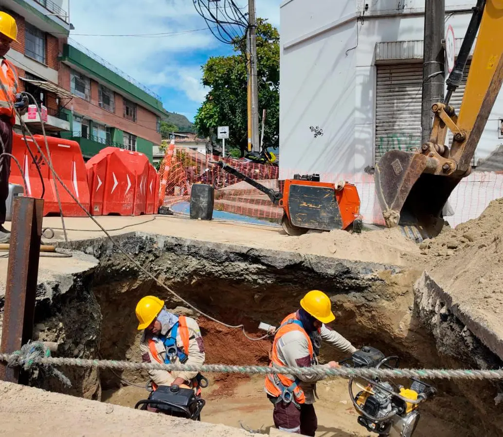 Las obras se concentran en un sitio cercano al Parque Obrero, entre los barrios Boston y Los Ángeles. FOTO: EPM 