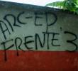Grafiti intimatorio de las disidencias de las Farc en el Norte de Antioquia. FOTO: Camilo Suárez