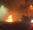 Un camión bomba explotó en la madrugada de este sábado frente al comando de Policía en Cúcuta. FOTO: Captura de video redes sociales
