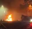 Un camión bomba explotó en la madrugada de este sábado frente al comando de Policía en Cúcuta. FOTO: Captura de video redes sociales