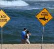 La playa fue cerrada tras el ataque de tiburón que dejó una víctima mortal y un herido en la costa de Nueva Gales del Sur. FOTO: AFP.