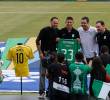 James Rodríguez durante su presentación a los hinchas en el Atanasio. FOTO CAMILO SUÁREZ