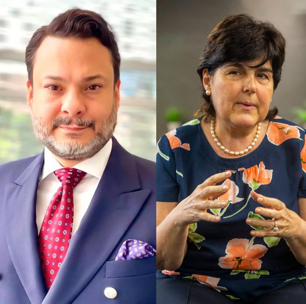 La directora ejecutiva de Fenalco Antioquia, María José Bernal Gaviria, la presidenta ejecutiva de la Cámara de Comercio de Medellín para Antioquia, Lina Vélez de Nicholls, y Nicolás Posada López, presidente de Intergremial. FOTO: El COLOMBIANO