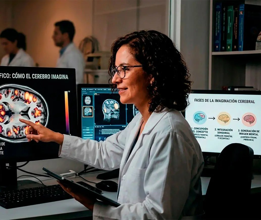 Esta investigación podría abrir vías hacia el desarrollo de nuevas terapias para trastornos psicológicos que tengan que ver con la creación incontrolada de imágenes vívidas como la esquizofrenia. Foto Ilustración IA.