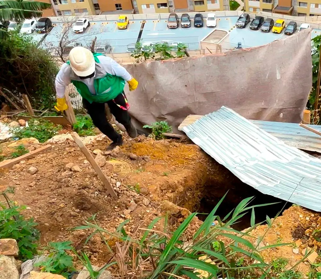 Las construcciones que suspendieron estaban en espacios del Distrito reservados para parques o zonas verdes. FOTO: Cortesía Alcaldía de Medellín