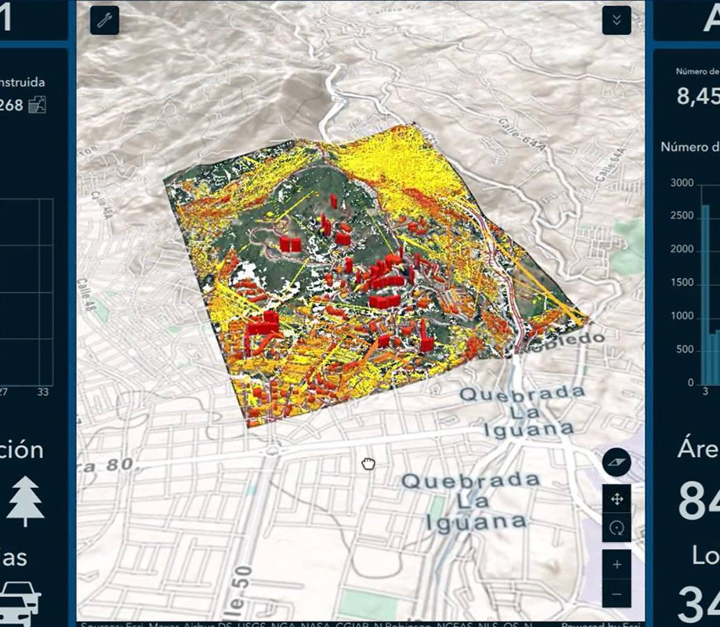 Con imágenes satelitales, la Alcaldía cuida el correcto uso del suelo de Medellín. IMAGEN: CORTESÍA