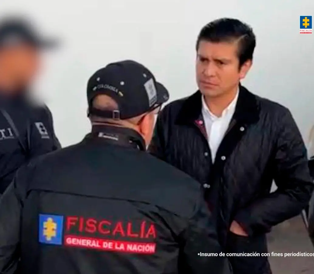 Víctor Alfonso Gamboa Chaparro, alcalde de Villa de Leyva (Boyacá), fue capturado por el CTI de la Fiscalía. FOTO: CORTESÍA DE FISCALÍA.