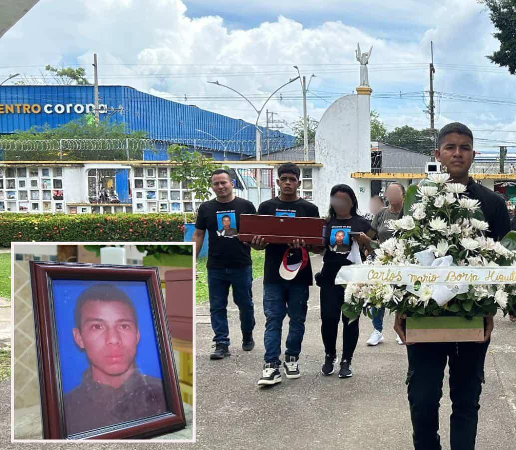 El cuerpo de Carlos Mario Borja Higuita fue inhumado hace unos días en el cementerio de Apartadó. FOTOS: Cortesía Unidad de Búsqueda