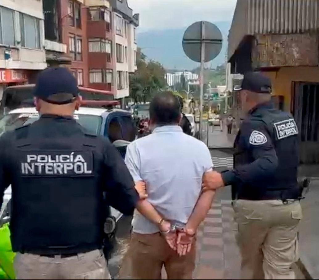 El abogado Rubén Darío García Rodríguez fue detenido en Armenia, con fines de extradición. FOTO CORTESÍA DE LA POLICÍA.