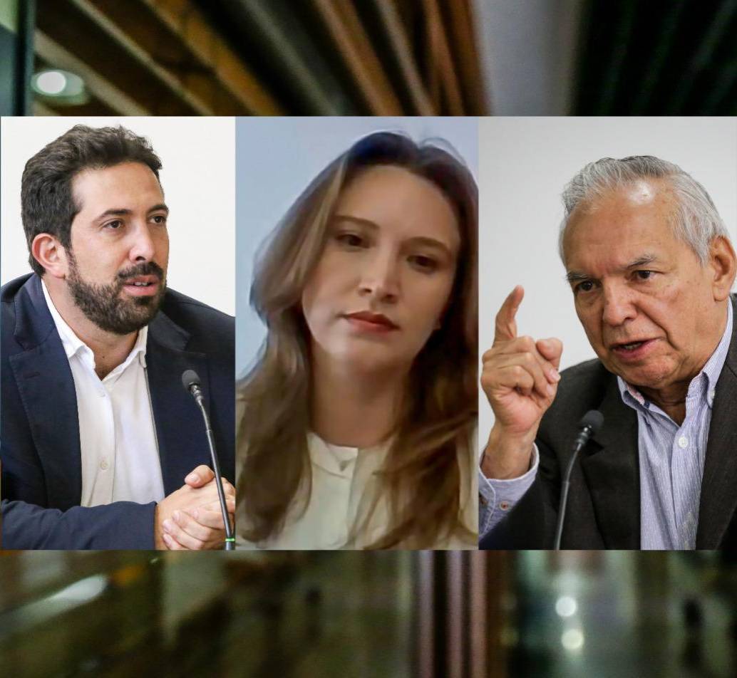 A la izquierda, Diego Guevara; en el centro, María Alejandra Benavides; y a la derecha, Ricardo Bonilla. FOTO: EL COLOMBIANO