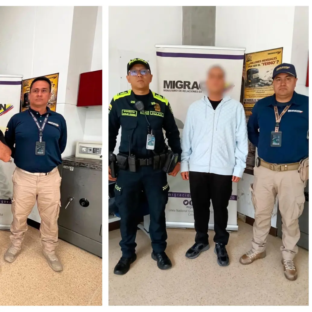 Las dos capturas se dieron gracias a la confrontación de las identidades de los viajeros con datos de los sistemas de información disponibles. FOTOS: MIGRACIÓN 