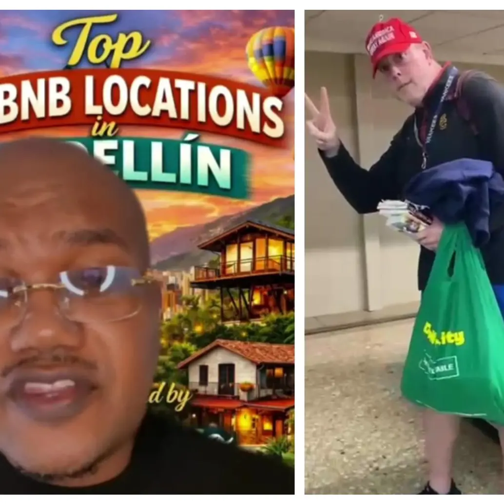 A la izquierda alias Chill Capo, el supuesto influencer gringo. A la derecha Samuel McVey, implicado en desmanes en los colegios de Las Palmas y Llanogrande. FOTO: Cortesía