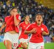 Las jugadoras de Santa Fe no podrán usar El Campín para el duelo de ida de la final de la Liga Femenina, y la Dimayor anunció que el partido se jugará en Tunja. FOTO TOMADA X@LeonasSantaFe