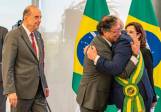 El presidente Gustavo Petro asistió a la posesión. El jefe de Estado colombiano tuvo la oportunidad de saludar a Lula y auguró un “camino irreversible” de integración en América del Sur. FOTO: PRESIDENCIA