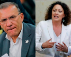 El presidente del Congreso, Roy Barreras, y la senadora del Partido Alianza Verde, Angélica Lozano, protagonizaron un agarrón en redes sociales por la polémica reforma política y las listas cerradas FOTOS ARCHIVO
