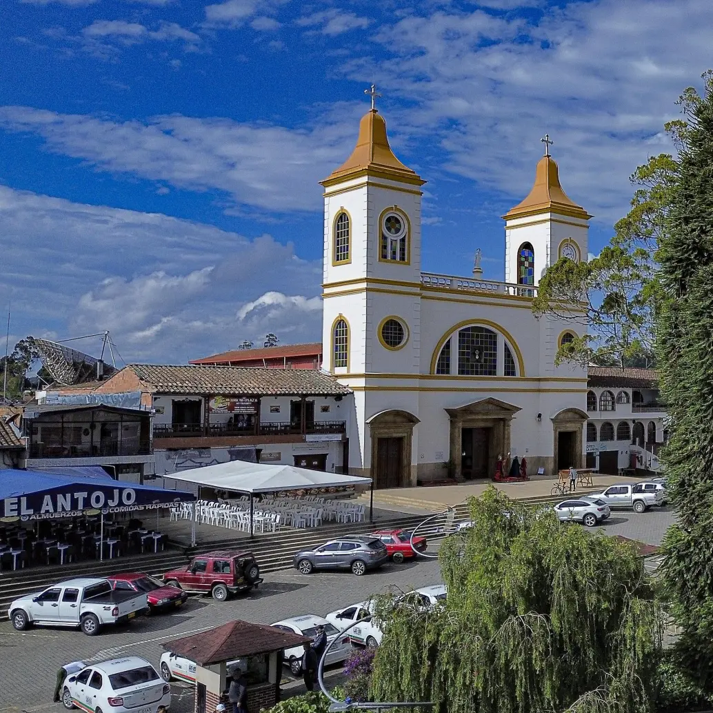 Foto panorámica del parque principal de La Unión, Antioquia. Foto: Manuel Saldarriaga Quintero