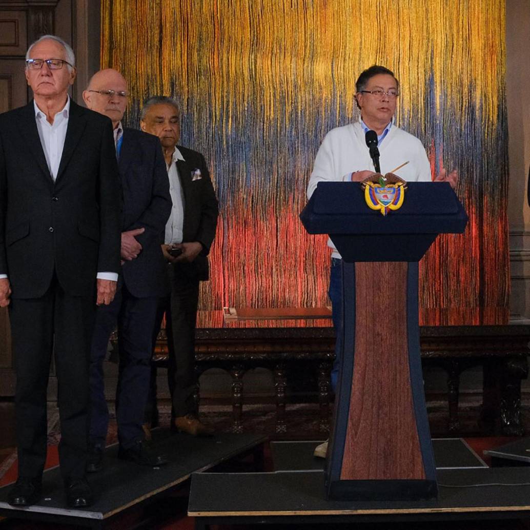 La alocución del presidente Petro sobre la salud duró casi dos horas y al final mezcló otros temas como migración y Pablo Escobar. Foto: Presidencia