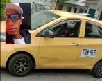 Dentro de este taxi fue asesinado en el barrio Niquía, de Bello, Cristian Andrés Ortega Mejía (detalle), de 29 años. FOTOS: CORTESÍA