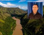 En uno de los cañones del río Cauca, en el sector El Cuatro, de Buriticá, fue encontrado el cuerpo del rector José Joaquín Campuzano Botero (foto detalle). FOTOS: ESTEBAN VANEGAS LONDOÑO Y CORTESÍA
