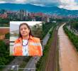 De los más de 107 kilómetros que tiene el río desde Caldas hasta Porce, hay 25 kilómetros canalizados, es decir el 23%. En la imagen, la profesora Lilian Posada García FOTO: EL COLOMBIANO